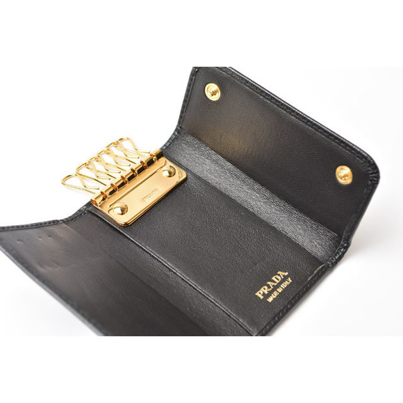 Prada Key Case 6-Row Vitello Move Black - Picture 5 of 9